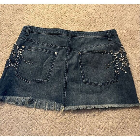 Free People Denim Jewel Mini Skirt - Picture 4 of 7